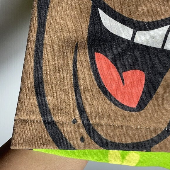 VTG 90s Scooby Doo Unisex Adults Graphic Shorts SINGLE STITCH NEON YELLOW MEDIUM - Picture 4 of 12